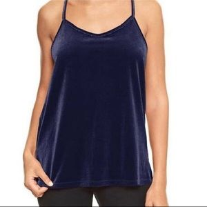 Gap blue velvet tank top size XXL
